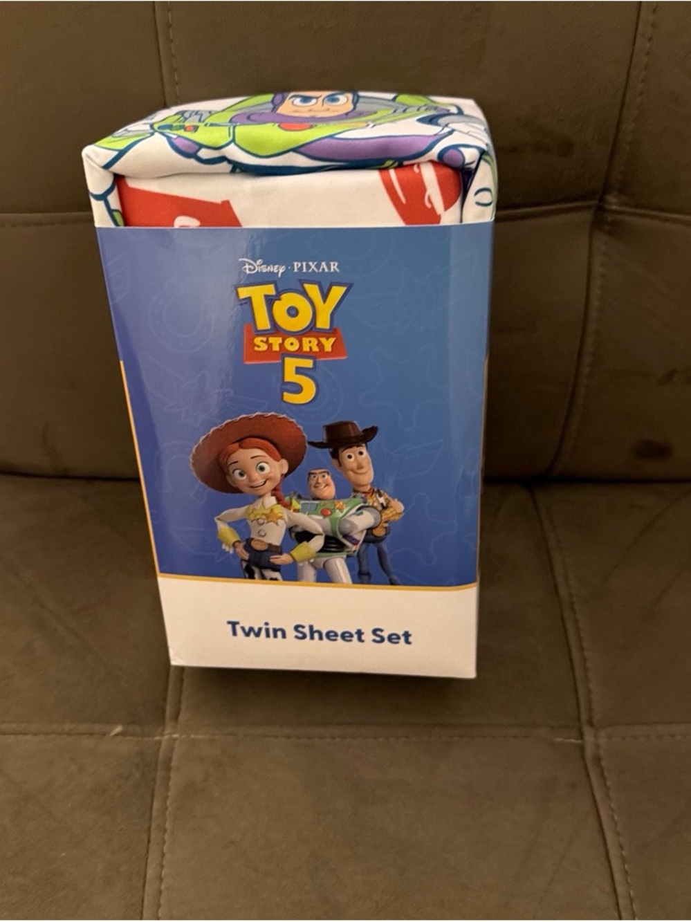 Toy Story 5 Twin Bed Sheet Set - Multicolor Character Design